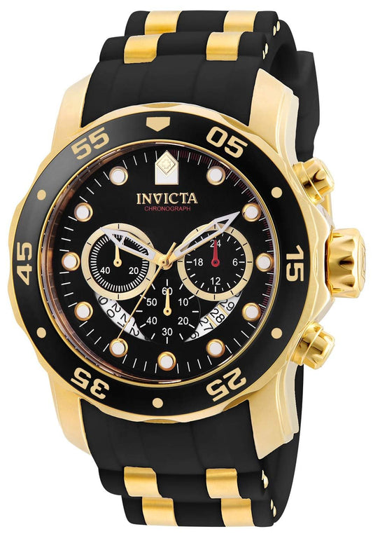 Invicta Men's 6981 Pro Diver Collection Chronograph Black Dial Black Dress Watch